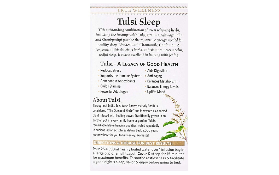 Organic India Tulsi Sleep Tea   Box  18 pcs